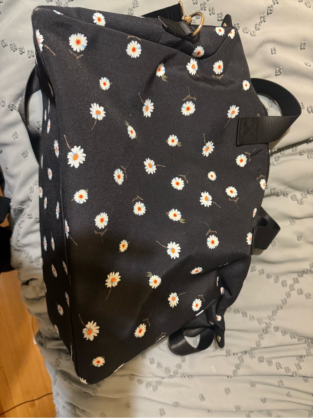Alice + Olivia black  Daisy Print tote bag